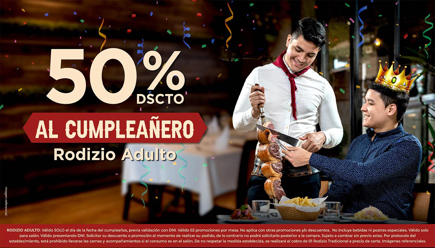50% cumpleaños